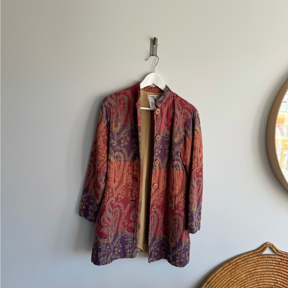 Coldwater Creek Jackets & Blazers - Goldwater creek Xs/small polyester quilt design long cardigan…